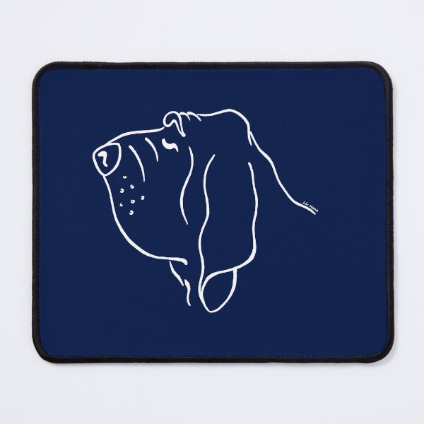 Item preview, Bloodhound silhouette outline white designed and sold by LivHana.