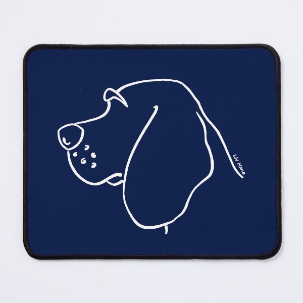 Item preview, Beagle silhouette outline white designed and sold by LivHana.