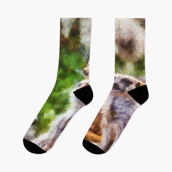 Item preview, Meerkats Standing On A Rock Digital Painting designed and sold by NeavesPhoto.