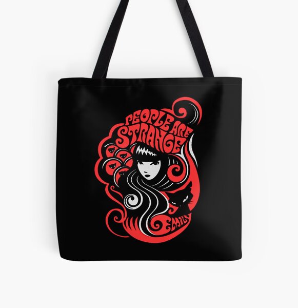 Ashleigh Canvas Tote Bag Stranger Emily The Strange Counterculture Underground Alternate Graphics Goth Reusable Handbag Shoulder Grocery Shopping Bags