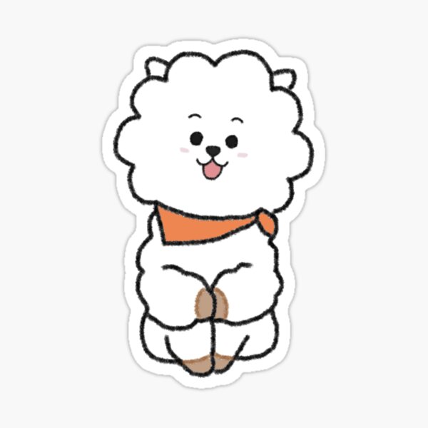 rj bt21 sticker by charcole17 redbubble