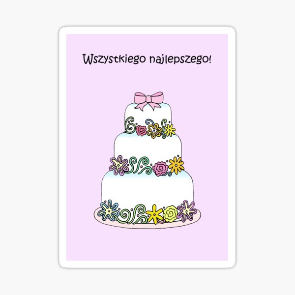 Sticker Joyeux Anniversaire En Gateau Polonais Et Bougies Par Katetaylor Redbubble