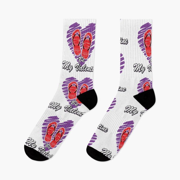 Item preview, Be My Valentine, Flip Flops Couple i love Purple Color designed and sold by MisPuHoney.