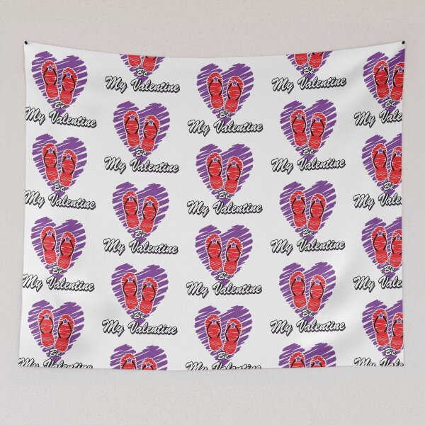Item preview, Be My Valentine, Flip Flops Couple i love Purple Color designed and sold by MisPuHoney.