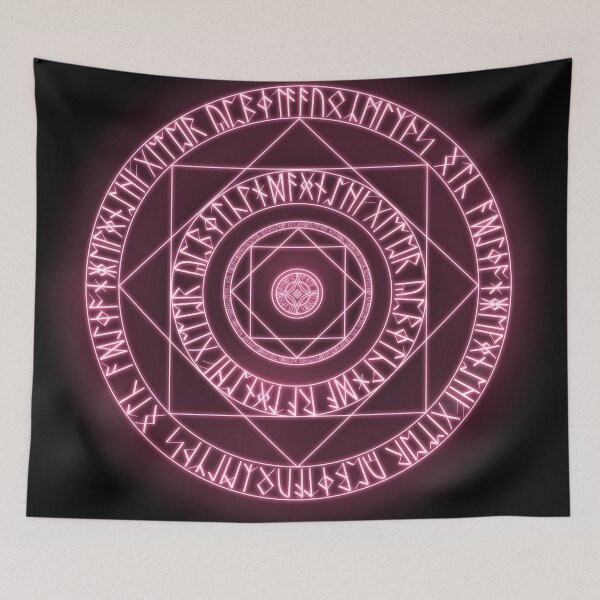 Item preview, Pink Glowing Rune Magic Circle designed and sold by Saanis.