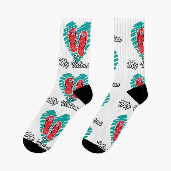 Item preview, Be My Valentine, Flip Flops Couple i love Blue Color designed and sold by MisPuHoney.