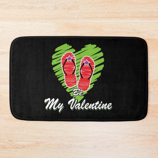 Item preview, Be My Valentine, Flip Flops Couple i love Green Color designed and sold by MisPuHoney.