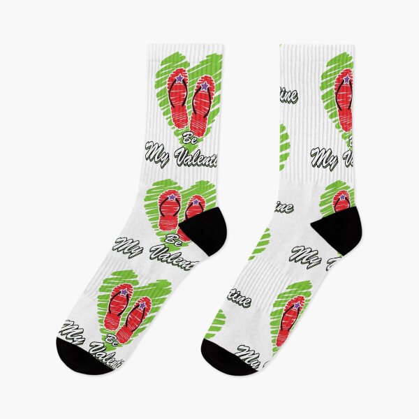 Item preview, Be My Valentine, Flip Flops Couple i love Green Color designed and sold by MisPuHoney.