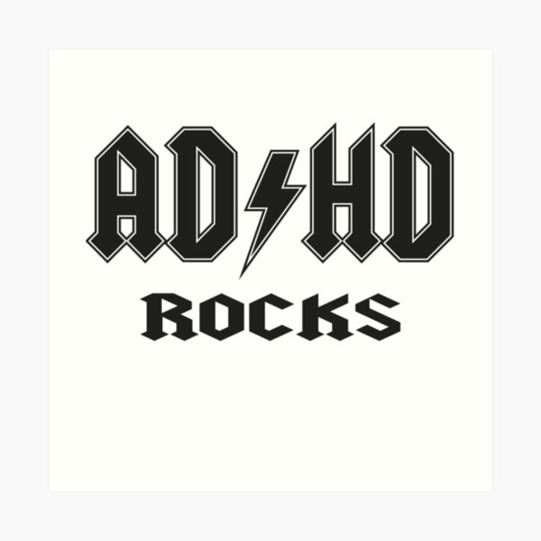 Adhd Acdc Band Logo Spoof Attention Deficit