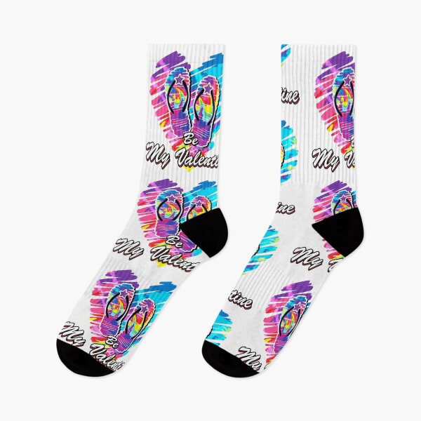 Item preview, Be My Valentine, Flip Flops Couple i love Colorful Rainbow Color designed and sold by MisPuHoney.