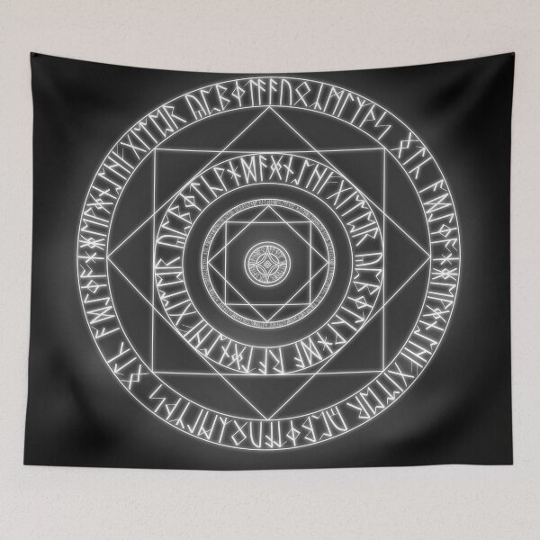 Item preview, White Glowing Rune Magic Circle designed and sold by Saanis.