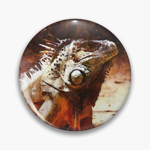 Item preview, Iguana Posing On Rock Holding Head Up Digital Painting designed and sold by NeavesPhoto.
