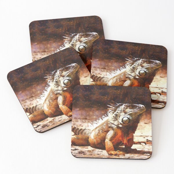 Item preview, Iguana Posing On Rock Holding Head Up Digital Painting designed and sold by NeavesPhoto.