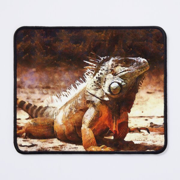 Item preview, Iguana Posing On Rock Holding Head Up Digital Painting designed and sold by NeavesPhoto.