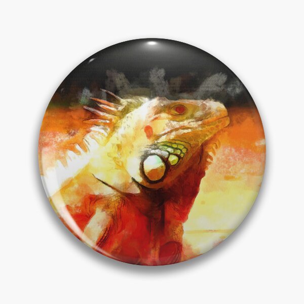 Item preview, Iguana Posing On Rock Holding Head Up Digital Painting designed and sold by NeavesPhoto.