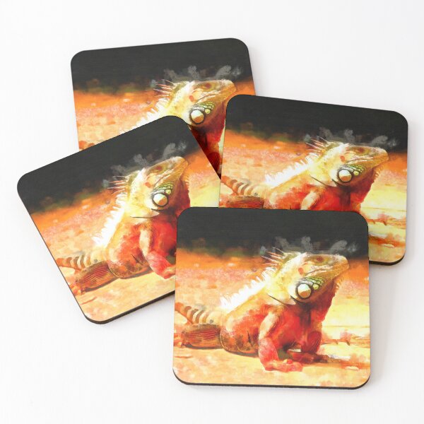 Item preview, Iguana Posing On Rock Holding Head Up Digital Painting designed and sold by NeavesPhoto.