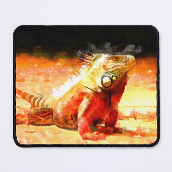 Item preview, Iguana Posing On Rock Holding Head Up Digital Painting designed and sold by NeavesPhoto.