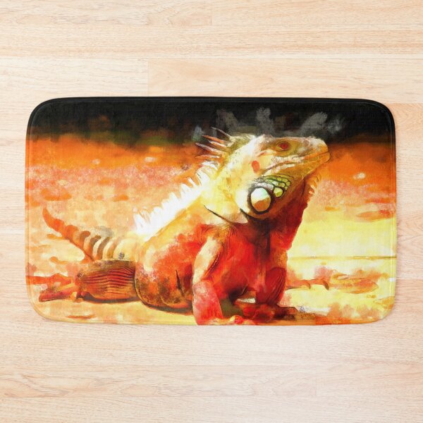 Item preview, Iguana Posing On Rock Holding Head Up Digital Painting designed and sold by NeavesPhoto.