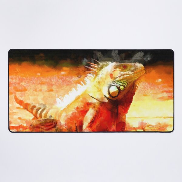 Item preview, Iguana Posing On Rock Holding Head Up Digital Painting designed and sold by NeavesPhoto.