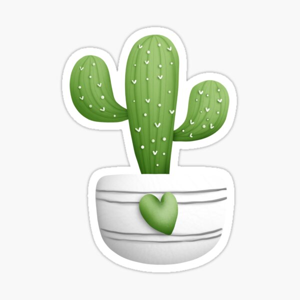 Love knows no bounds Cute Cactus Sticker