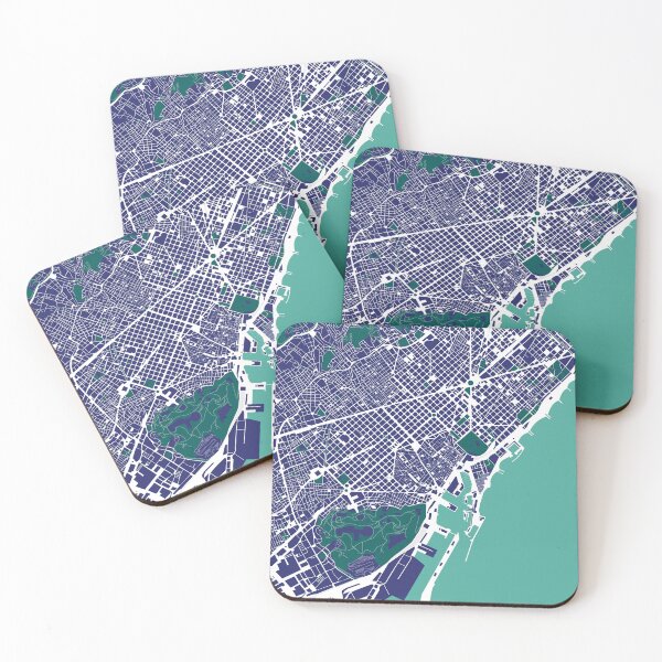 Item preview, Barcelona map illustration designed and sold by akstinaite.