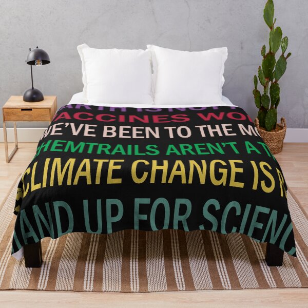 Item preview, Earth is not flat! Vaccines work! We've been to the moon! Chemtrails aren't a thing! Climate change is real! Stand up for science designed and sold by BahaaIB.