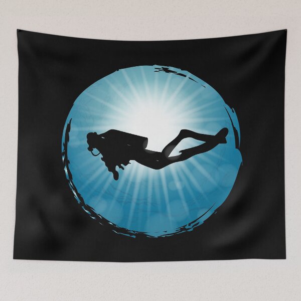 Item preview, Deep Water Diver Ocean Underwater designed and sold by TheInkElephant.