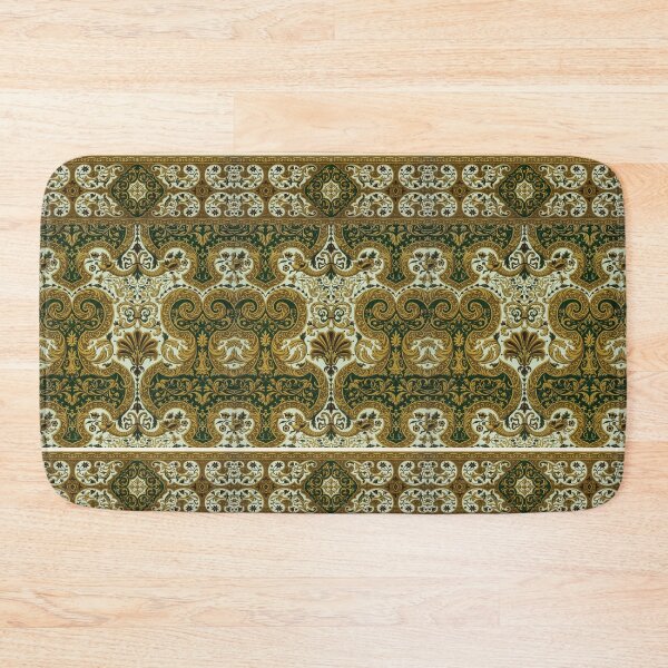 Item preview, Boho oriental pattern in gold and green colors, from L'ornement Polychrome (1888) by Albert Racinet designed and sold by KaterinaLog.
