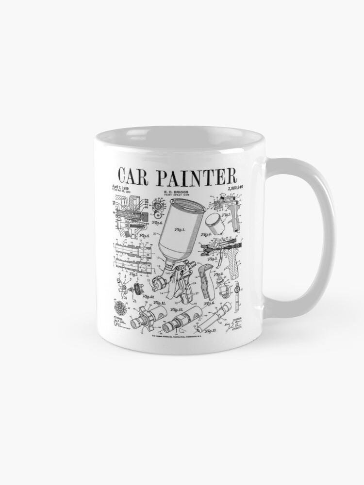 Car Automotive Painter Paint Spray Gun Vintage Patent Print Coffee Mug for  Sale by GrandeDuc