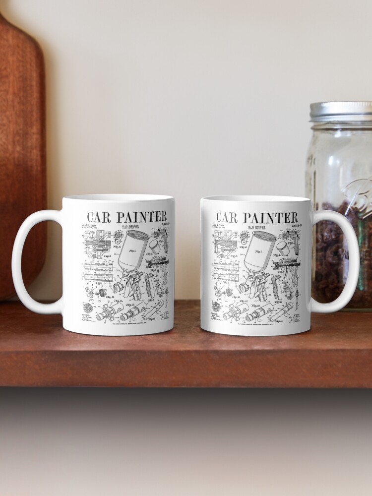 Car Automotive Painter Paint Spray Gun Vintage Patent Print Coffee Mug for  Sale by GrandeDuc