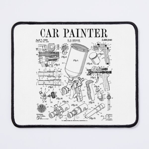 Item preview, Car Automotive Painter Paint Spray Gun Vintage Patent Print designed and sold by GrandeDuc.
