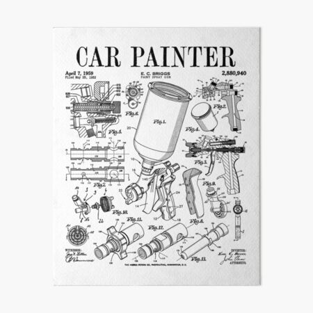 Car Automotive Painter Paint Spray Gun Vintage Patent Print | Poster