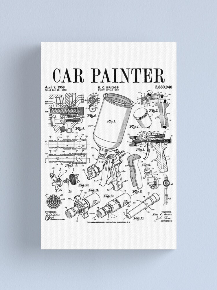 Car Automotive Painter Paint Spray Gun Vintage Patent Print Sticker for  Sale by GrandeDuc