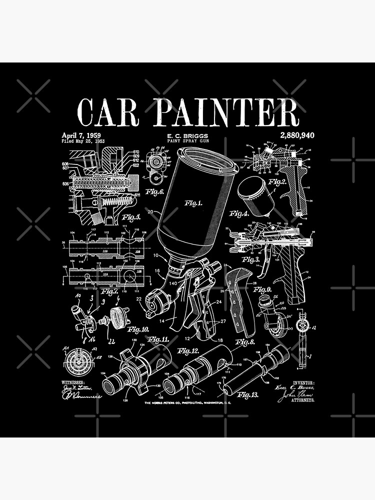 Car Automotive Painter Paint Spray Gun Vintage Patent Print | Poster