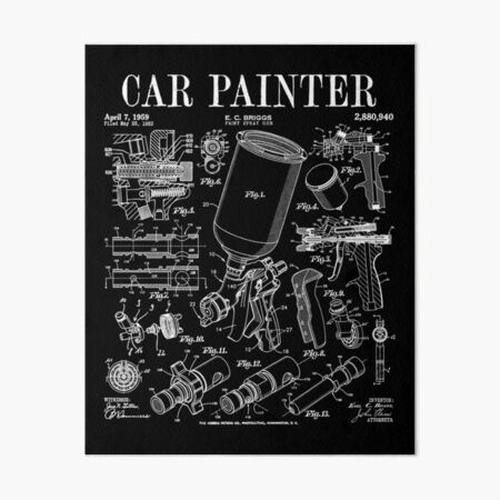 Car Automotive Painter Paint Spray Gun Vintage Patent Print | Poster