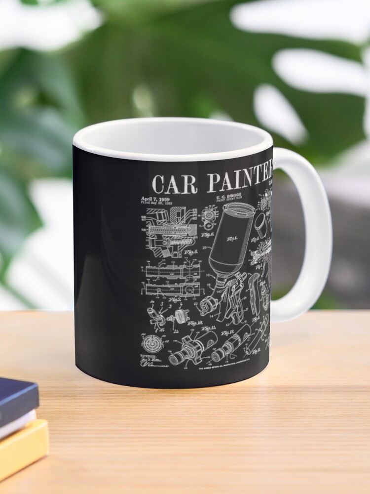 Car Automotive Painter Paint Spray Gun Vintage Patent Print Coffee Mug for  Sale by GrandeDuc