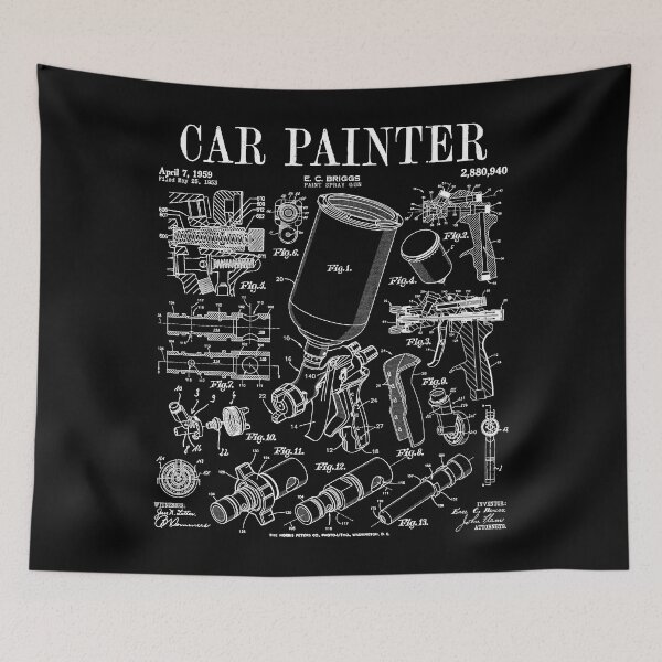 Item preview, Car Automotive Painter Paint Spray Gun Vintage Patent Print designed and sold by GrandeDuc.