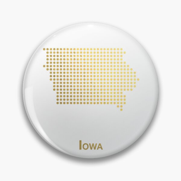 Item preview, Iowa gold dotted map designed and sold by captaingursel.