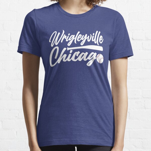 Chicago Cubs Pinstripe Royal Scoop Women's T-Shirt - Clark Street