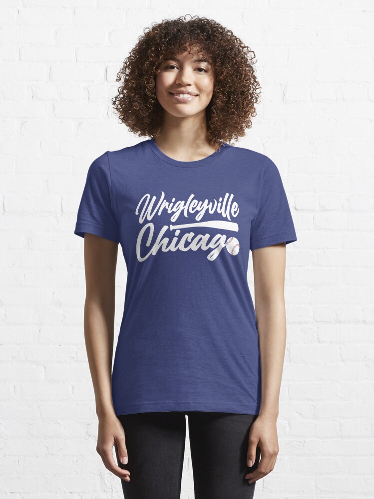  Wrigleyville Chicago Baseball American Long Sleeve T-Shirt :  Sports & Outdoors