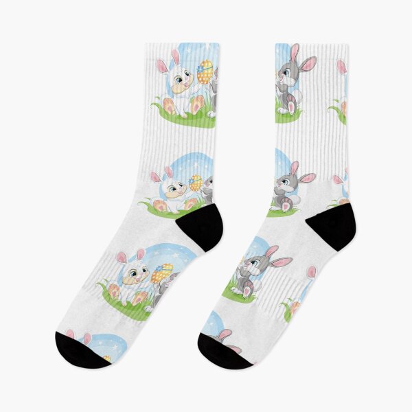 Item preview, Cute cartoon two easter rabbits designed and sold by Alinart16.