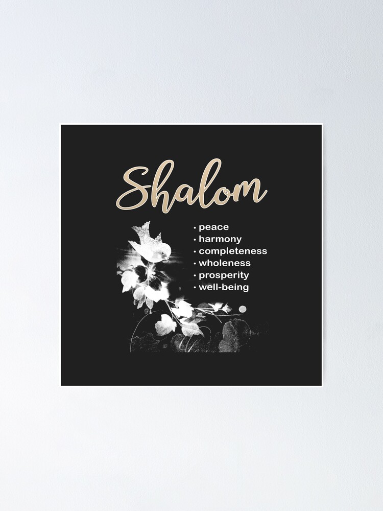 Christian Gift with Hebrew word Shalom and its meanings | Greeting Card