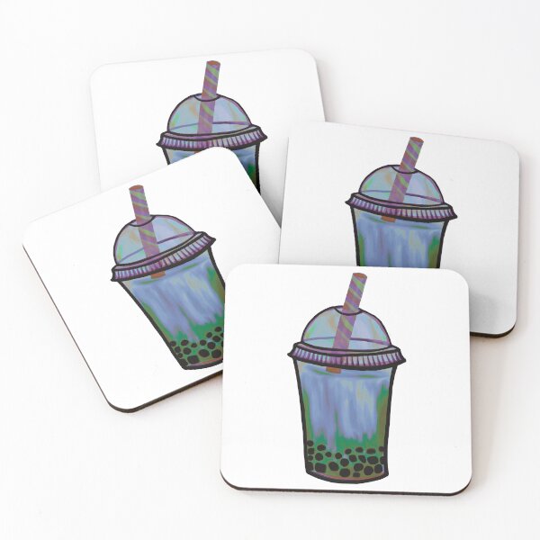 Item preview, Abstract Blue Boba Tea Illustration designed and sold by ZaraRoza.