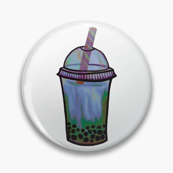 Item preview, Abstract Blue Boba Tea Illustration designed and sold by ZaraRoza.
