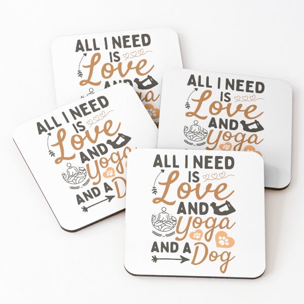 Item preview, All I Need Is Love And Yoga And A Dog designed and sold by BahiaStyle.