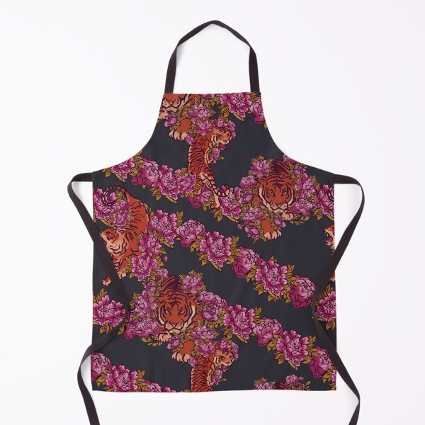 Item preview, Sophisticated pattern with tiger on grey designed and sold by ArtInPi.