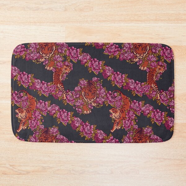 Item preview, Sophisticated pattern with tiger on grey designed and sold by ArtInPi.