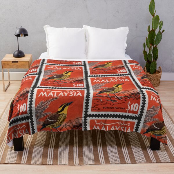 Item preview, Vintage 1965 stamp from Malaysia featuring a native bird designed and sold by CoreImaging.