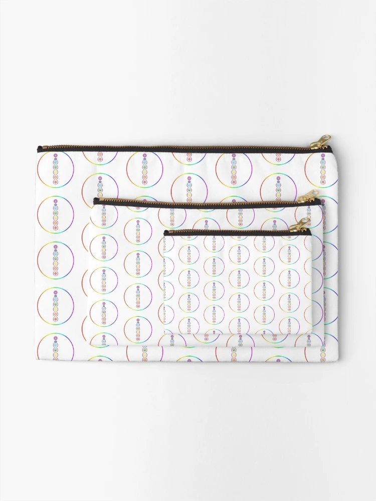 Thumbnail 2 of 4, Zipper Pouch, Chakra Vibrations designed and sold by InfinitePathArt.