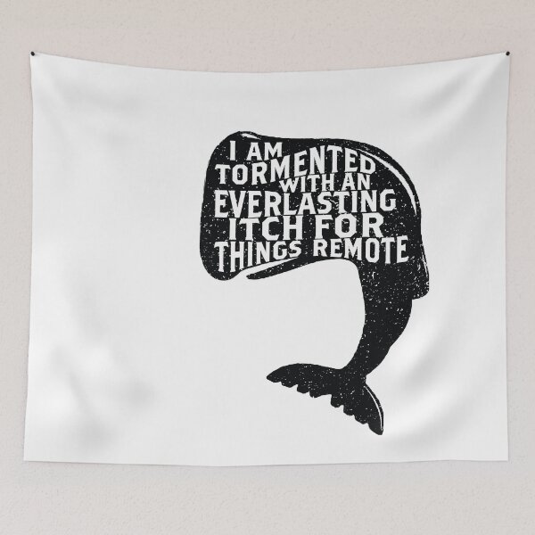 Item preview, Moby Dick Quote Whale Poster - Travel quote print - Classic Literature art print designed and sold by the50ftsnail.